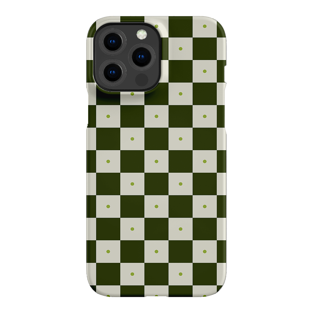 Checkers Green Matte Case Matte Phone Cases iPhone 13 Pro Max / Snap by The Dairy - The Dairy