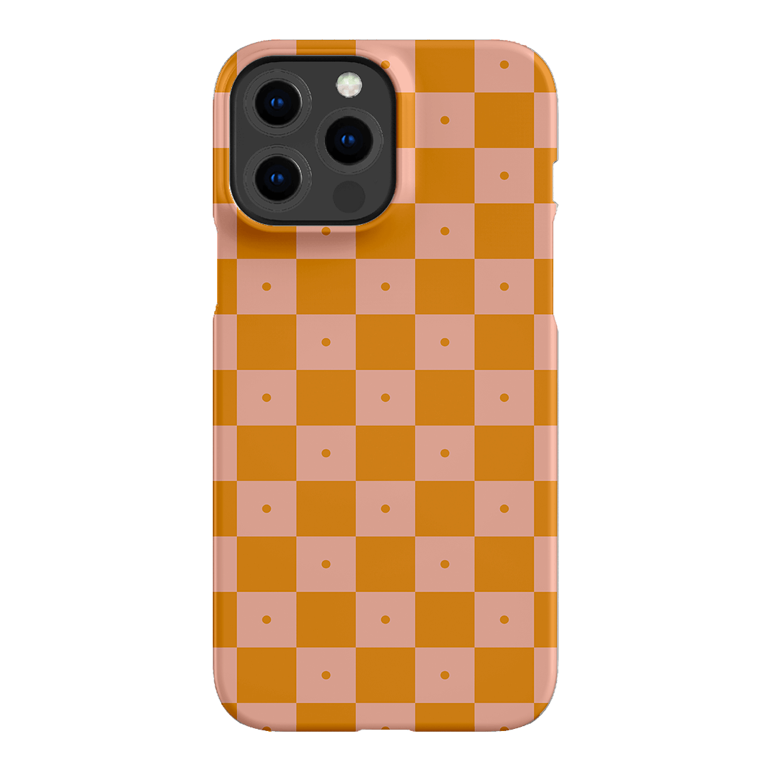 Checkers Orange with Blush Matte Case Matte Phone Cases iPhone 13 Pro Max / Snap by The Dairy - The Dairy