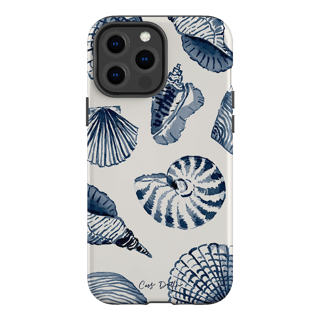 Blue Shells Printed Phone Cases iPhone 13 Pro Max / Armoured by Cass Deller - The Dairy