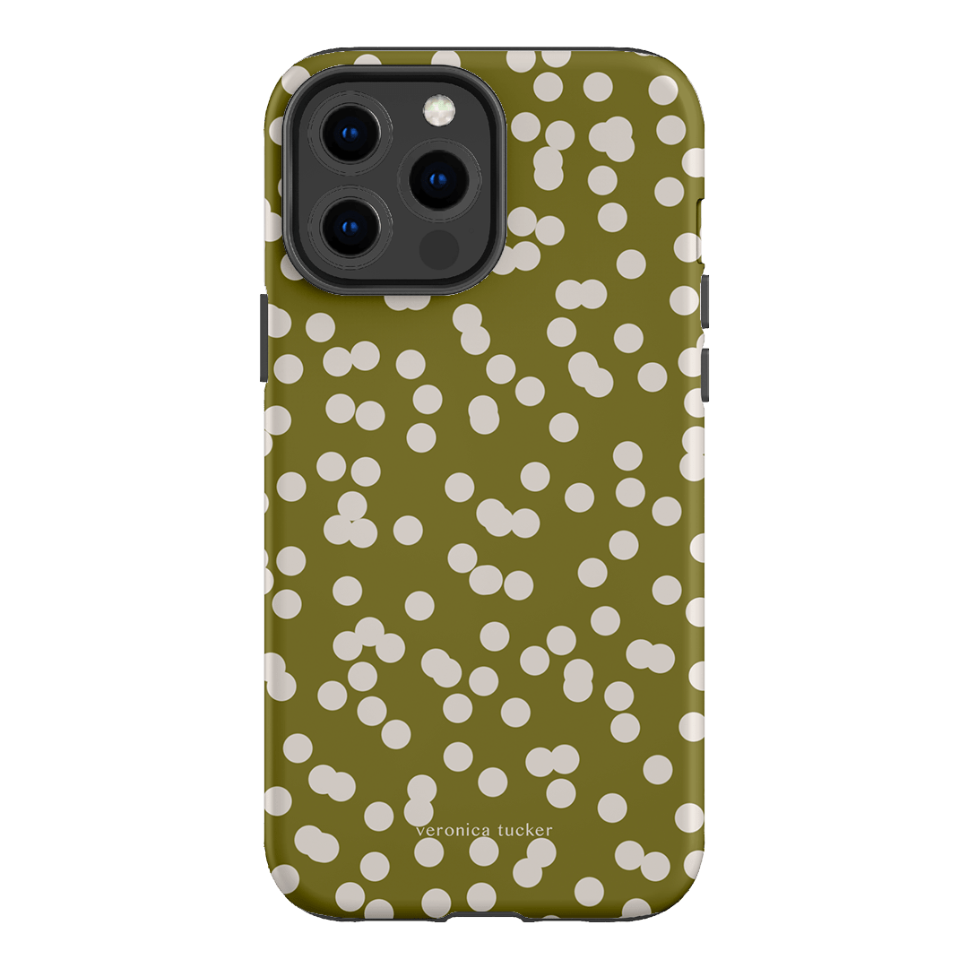 Mini Confetti Chartreuse Printed Phone Cases iPhone 13 Pro Max / Armoured by Veronica Tucker - The Dairy