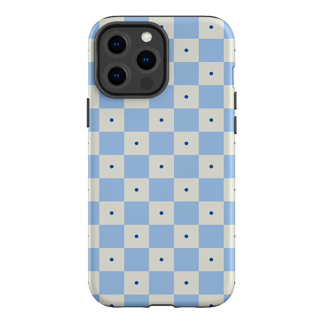 Checkers Blue Matte Case Matte Phone Cases iPhone 13 Pro Max / Armoured by The Dairy - The Dairy