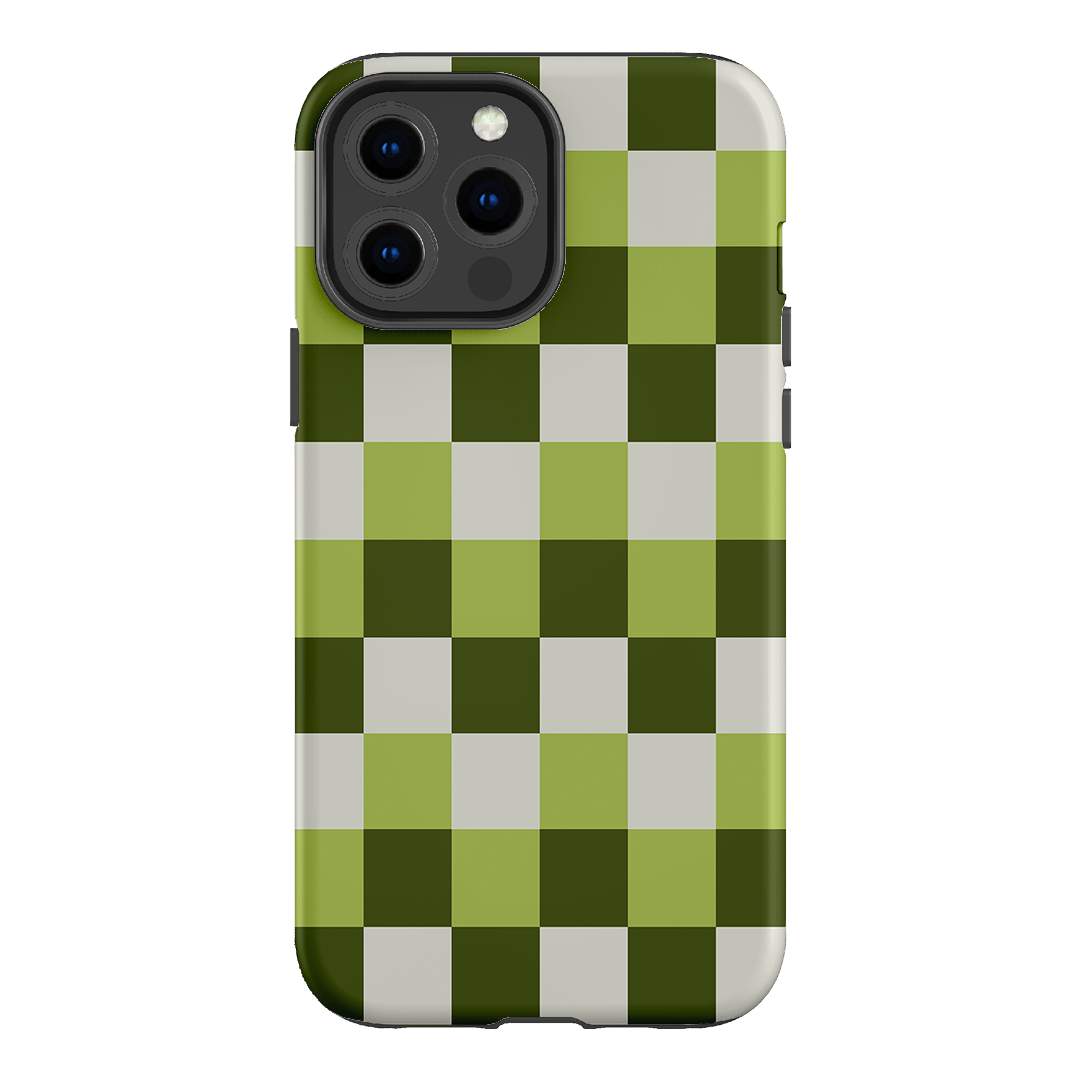 Checks in Green Matte Case Matte Phone Cases iPhone 13 Pro Max / Armoured by The Dairy - The Dairy