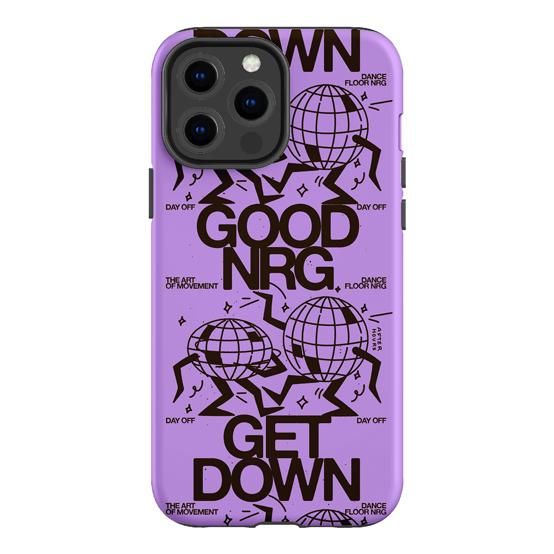 Good Energy in Purple Printed Phone Cases iPhone 13 Pro Max / Armoured by After Hours - The Dairy