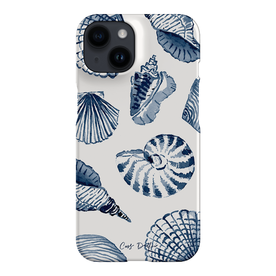 Blue Shells Printed Phone Cases iPhone 14 / Snap by Cass Deller - The Dairy