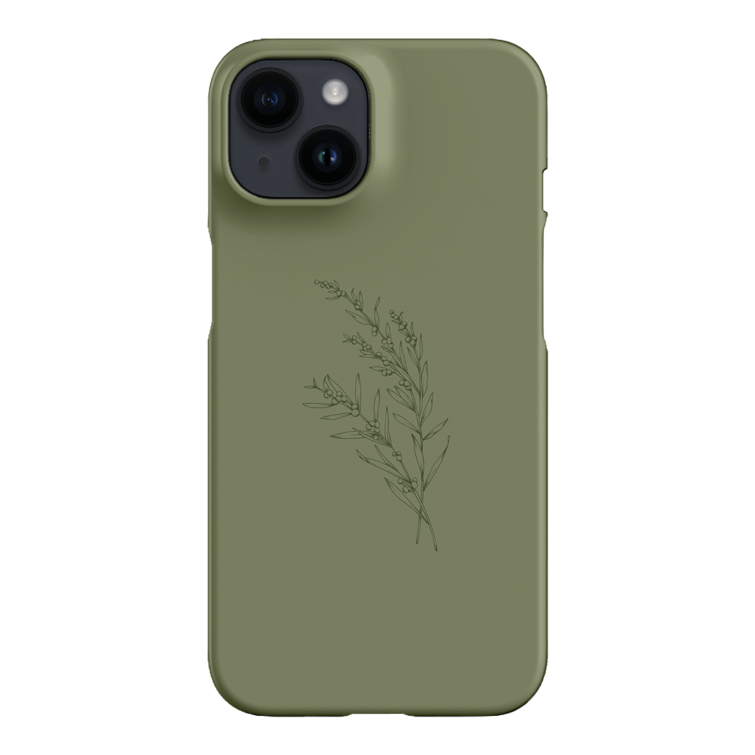 Khaki Wattle Printed Phone Cases iPhone 14 / Snap by Typoflora - The Dairy