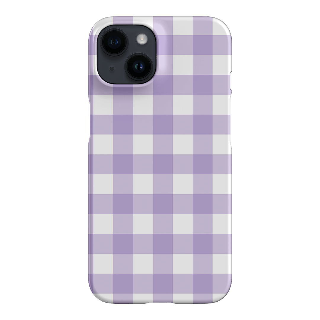 Gingham in Lilac Matte Case Matte Phone Cases iPhone 14 / Snap by The Dairy - The Dairy