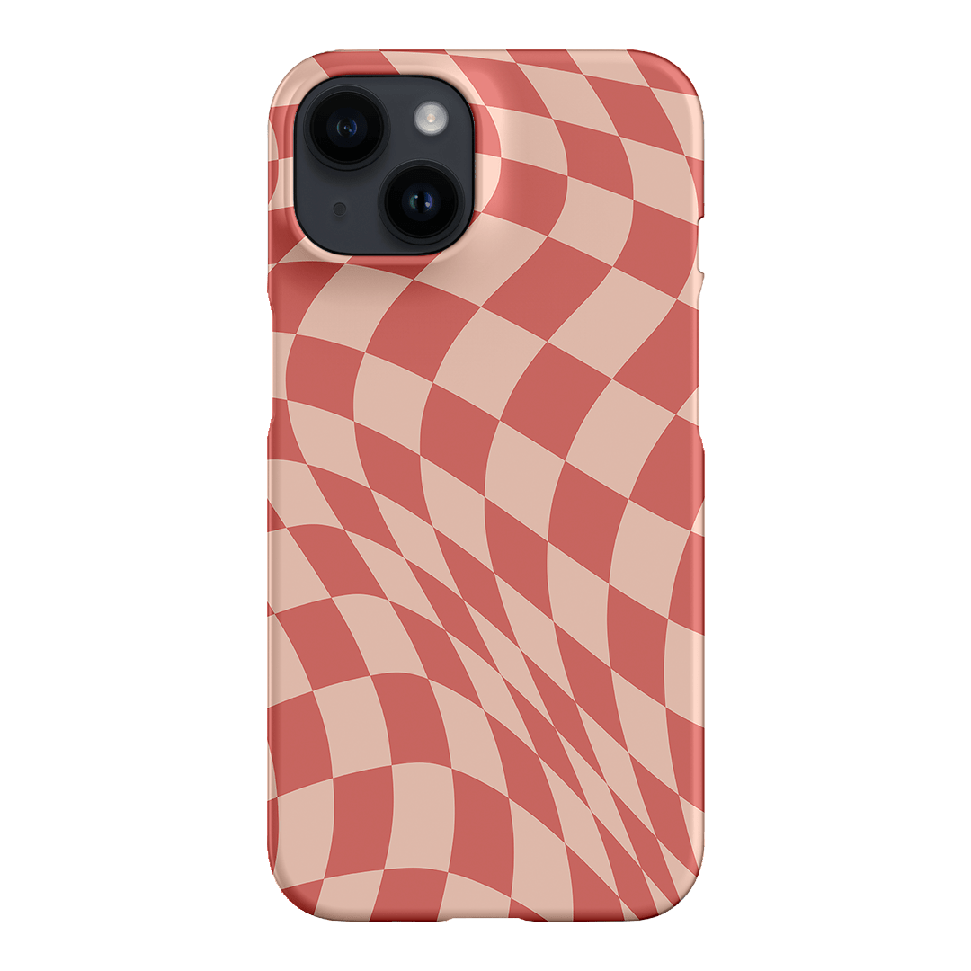 Wavy Check Blush on Blush Matte Case Matte Phone Cases iPhone 14 / Snap by The Dairy - The Dairy