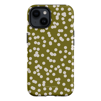 Mini Confetti Chartreuse Printed Phone Cases iPhone 14 / Armoured by Veronica Tucker - The Dairy