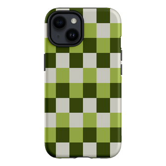 Checks in Green Matte Case Matte Phone Cases iPhone 14 / Armoured by The Dairy - The Dairy