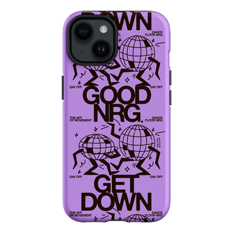 Good Energy in Purple Printed Phone Cases iPhone 14 / Armoured by After Hours - The Dairy