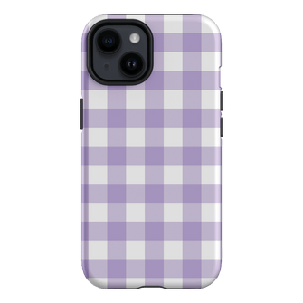 Gingham in Lilac Matte Case Matte Phone Cases iPhone 14 / Armoured by The Dairy - The Dairy