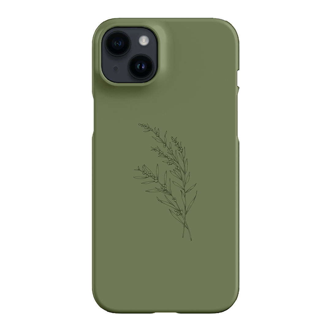 Khaki Wattle Printed Phone Cases iPhone 14 Plus / Snap by Typoflora - The Dairy