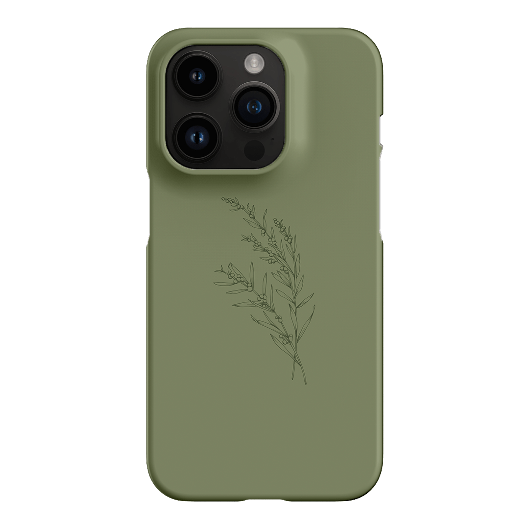 Khaki Wattle Printed Phone Cases iPhone 14 Pro / Snap by Typoflora - The Dairy