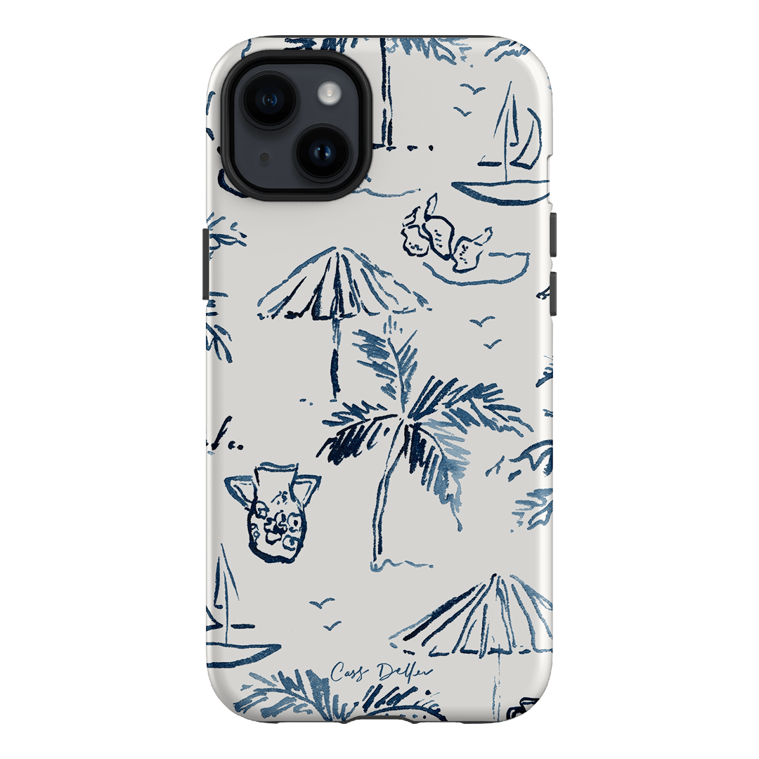 Balmy Blue Printed Phone Cases iPhone 14 Plus / Armoured by Cass Deller - The Dairy