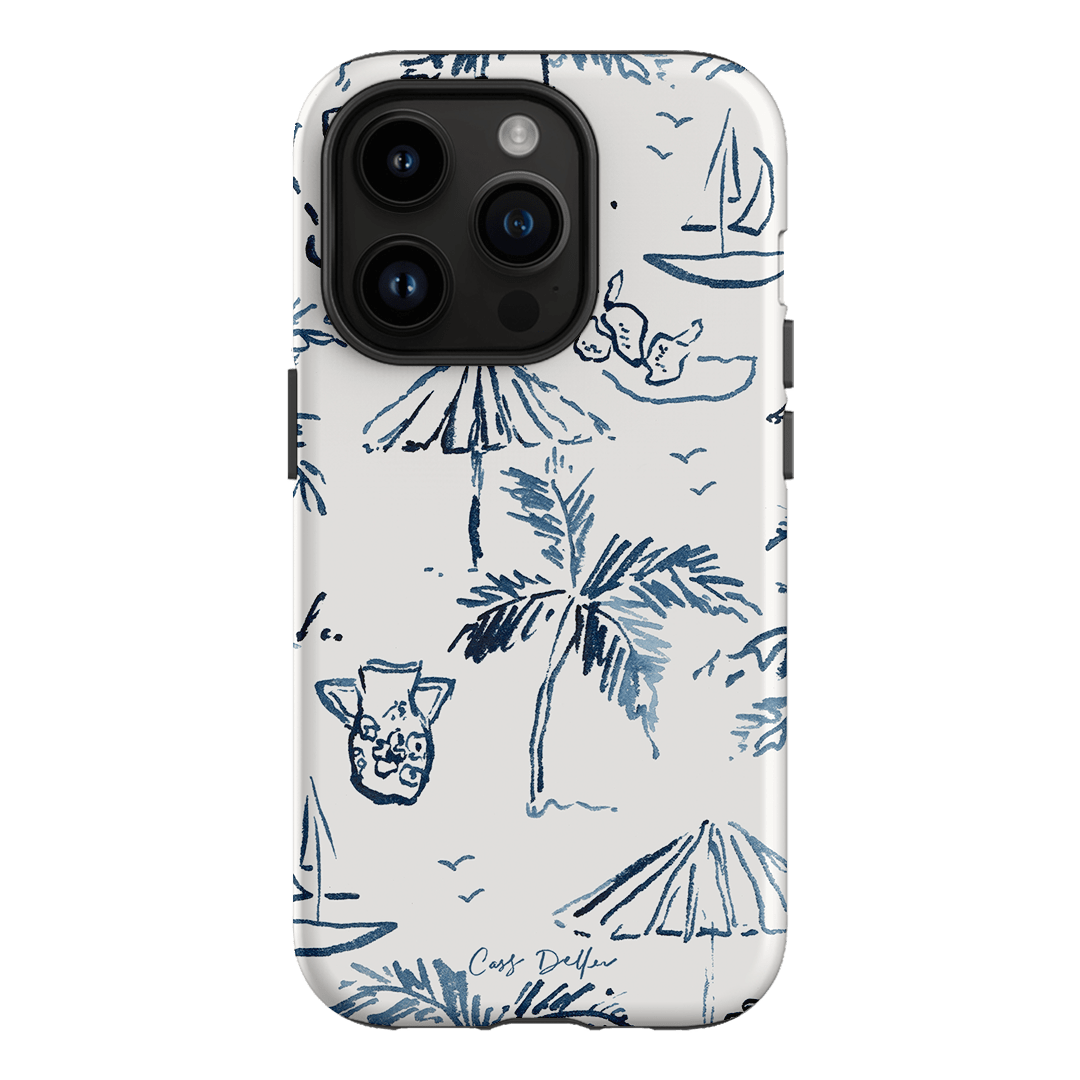Balmy Blue Printed Phone Cases iPhone 14 Pro / Armoured by Cass Deller - The Dairy