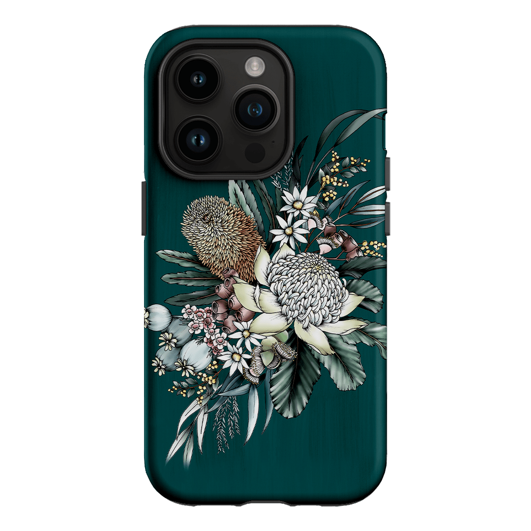 Teal Native Printed Phone Cases iPhone 14 Pro / Armoured by Typoflora - The Dairy