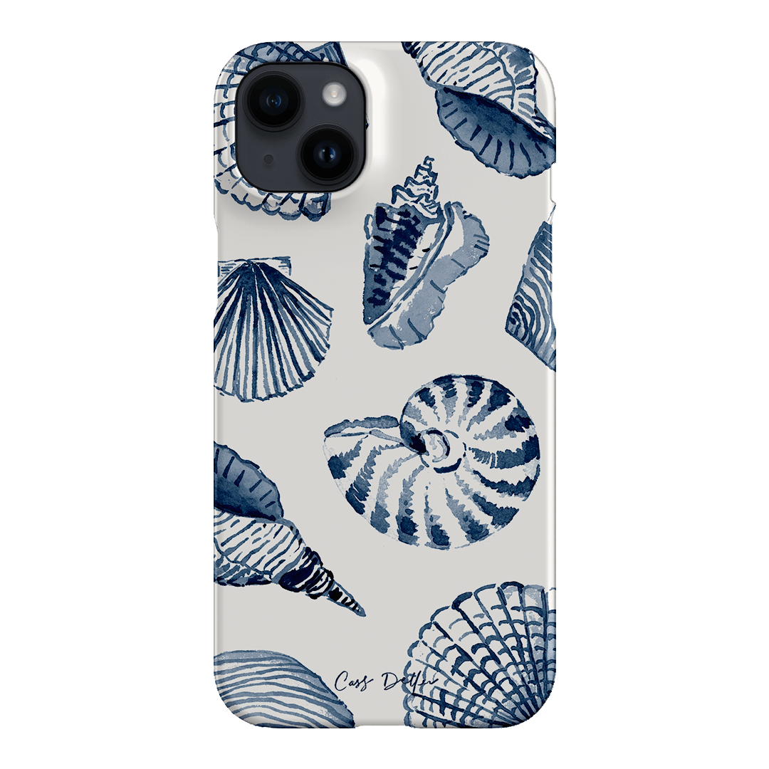 Blue Shells Printed Phone Cases iPhone 14 Plus / Snap by Cass Deller - The Dairy