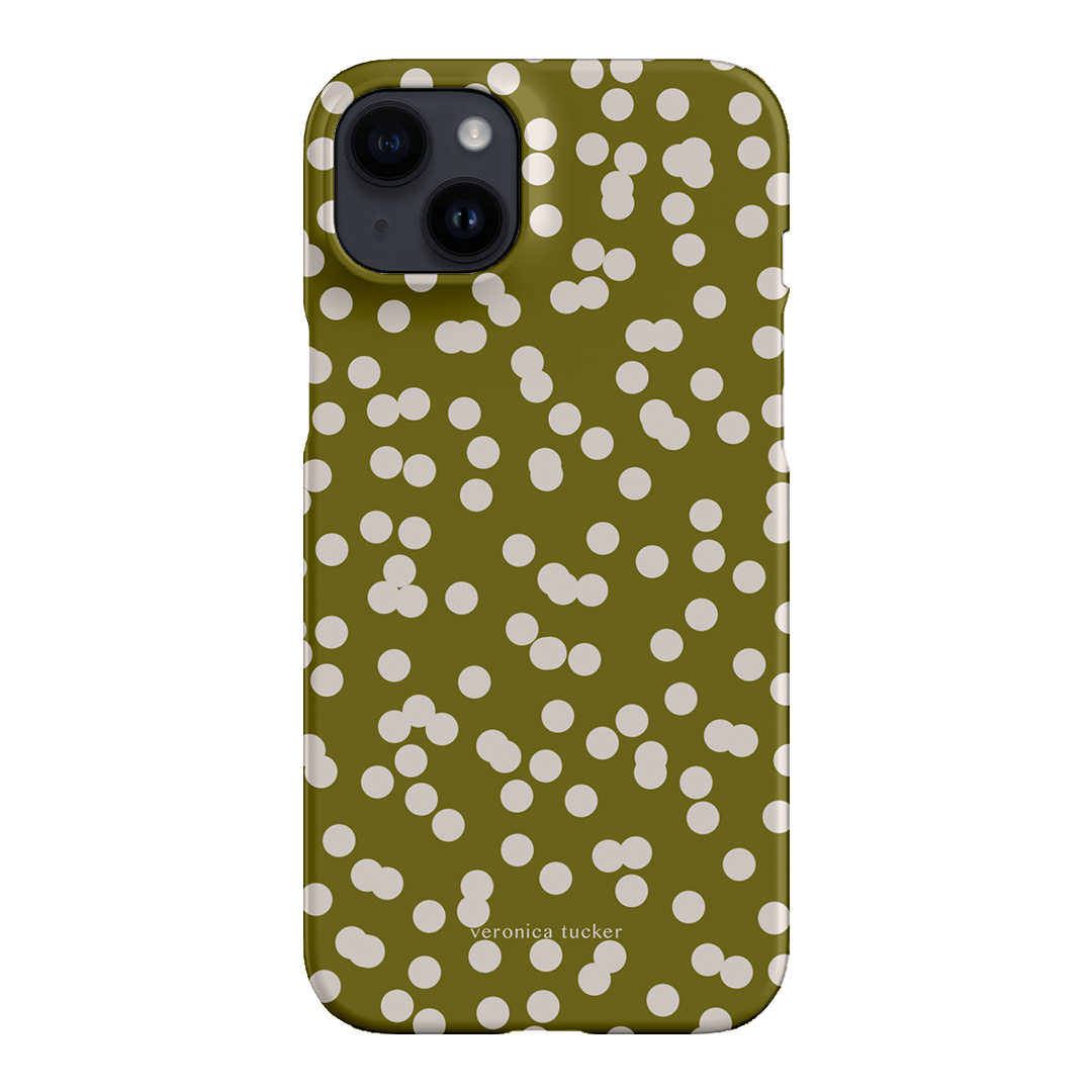 Mini Confetti Chartreuse Printed Phone Cases iPhone 14 Plus / Snap by Veronica Tucker - The Dairy