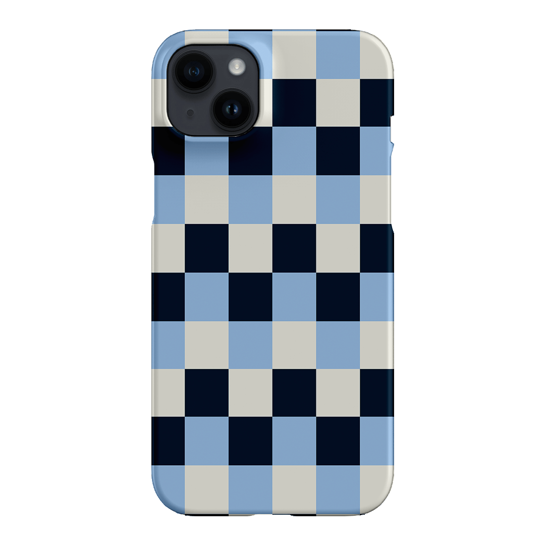 Checks in Blue Matte Case Matte Phone Cases iPhone 14 Plus / Snap by The Dairy - The Dairy
