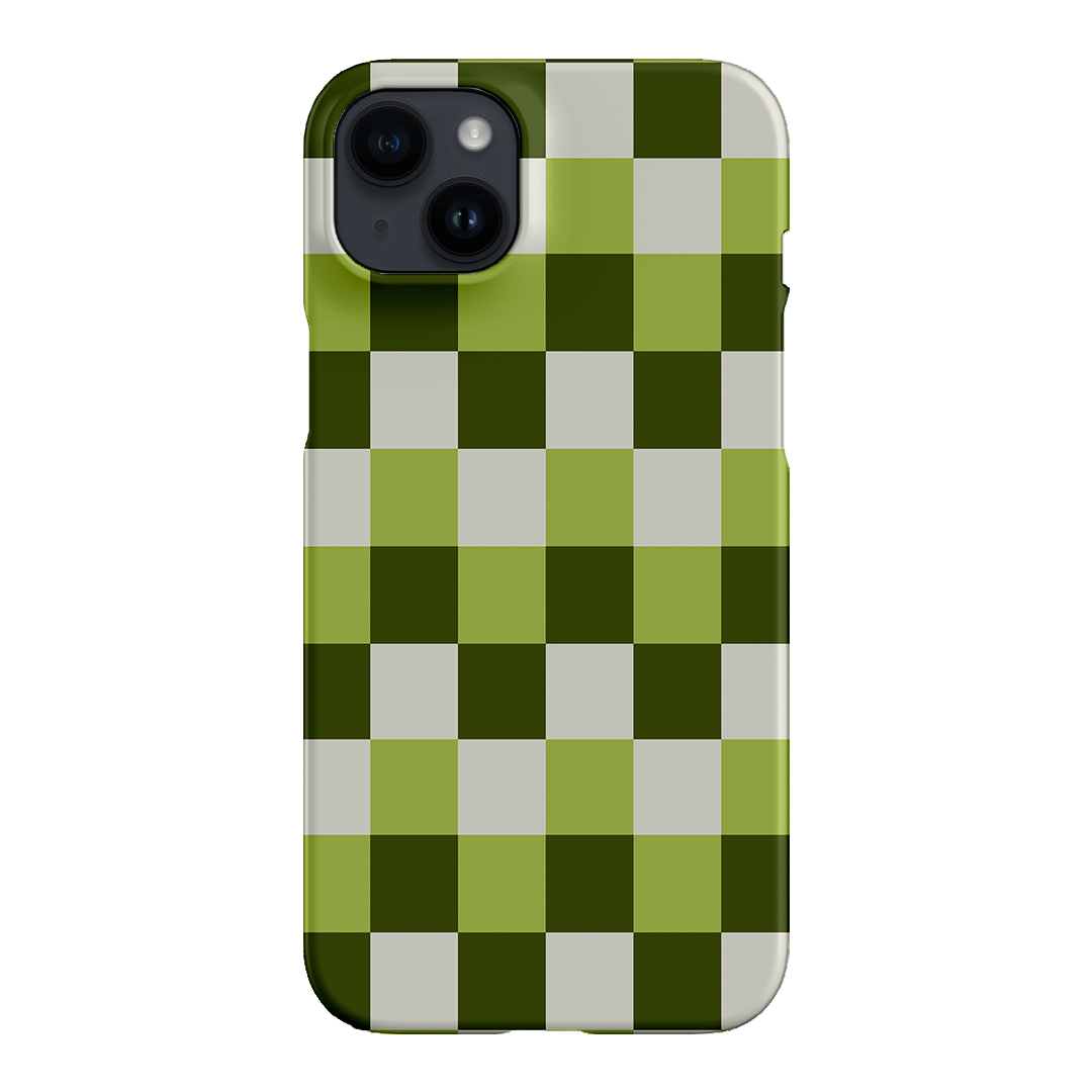 Checks in Green Matte Case Matte Phone Cases iPhone 14 Plus / Snap by The Dairy - The Dairy