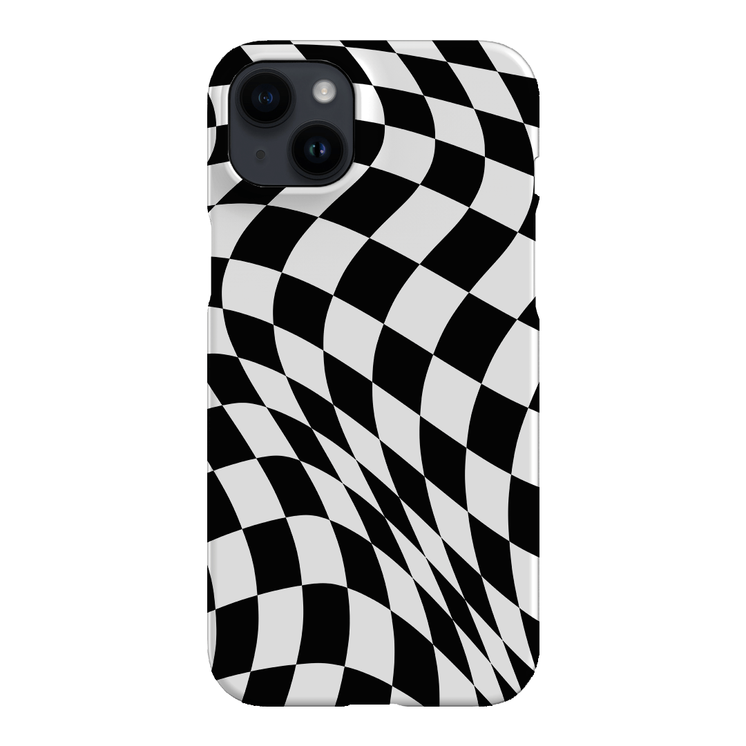 Wavy Check Noir Matte Case Matte Phone Cases iPhone 14 Plus / Snap by The Dairy - The Dairy