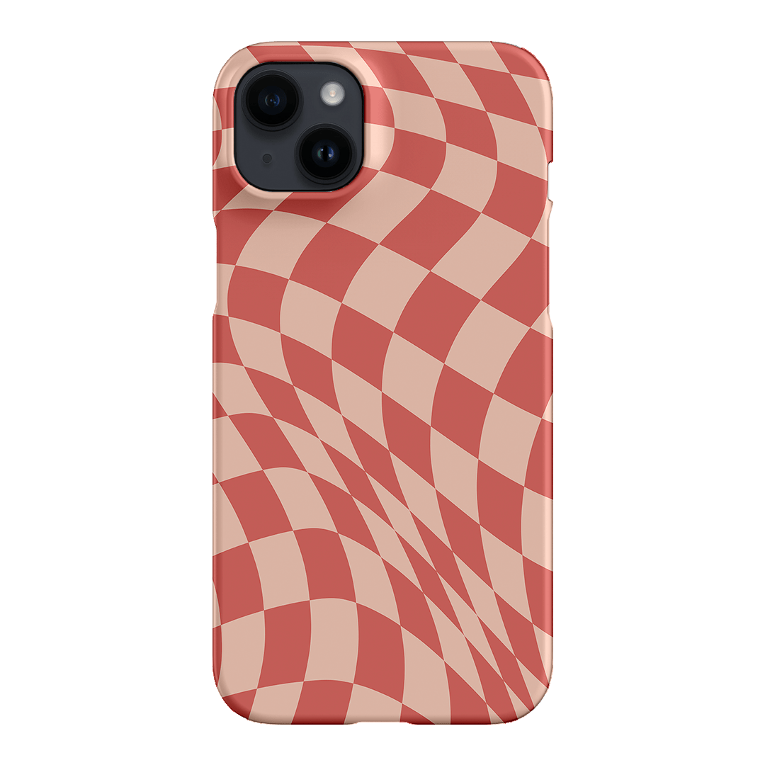 Wavy Check Blush on Blush Matte Case Matte Phone Cases iPhone 14 Plus / Snap by The Dairy - The Dairy