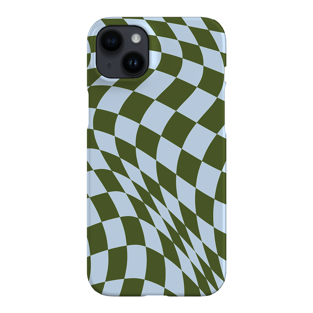Wavy Check Forest on Sky Matte Case Matte Phone Cases iPhone 14 Plus / Snap by The Dairy - The Dairy