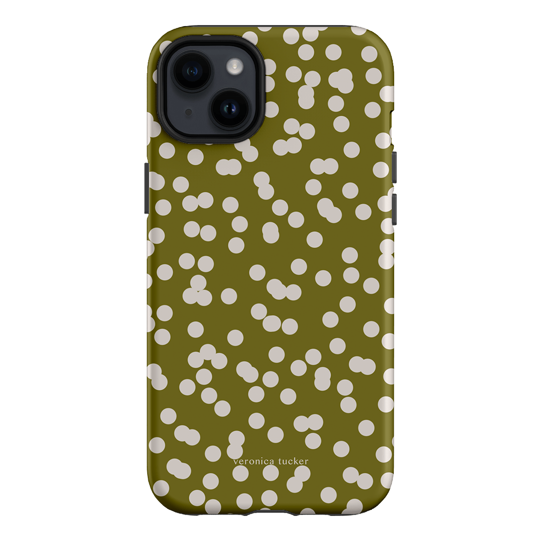 Mini Confetti Chartreuse Printed Phone Cases iPhone 14 Plus / Armoured by Veronica Tucker - The Dairy