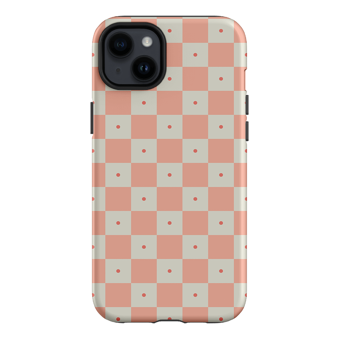 Checkers Blush Matte Case Matte Phone Cases iPhone 14 Plus / Armoured by The Dairy - The Dairy