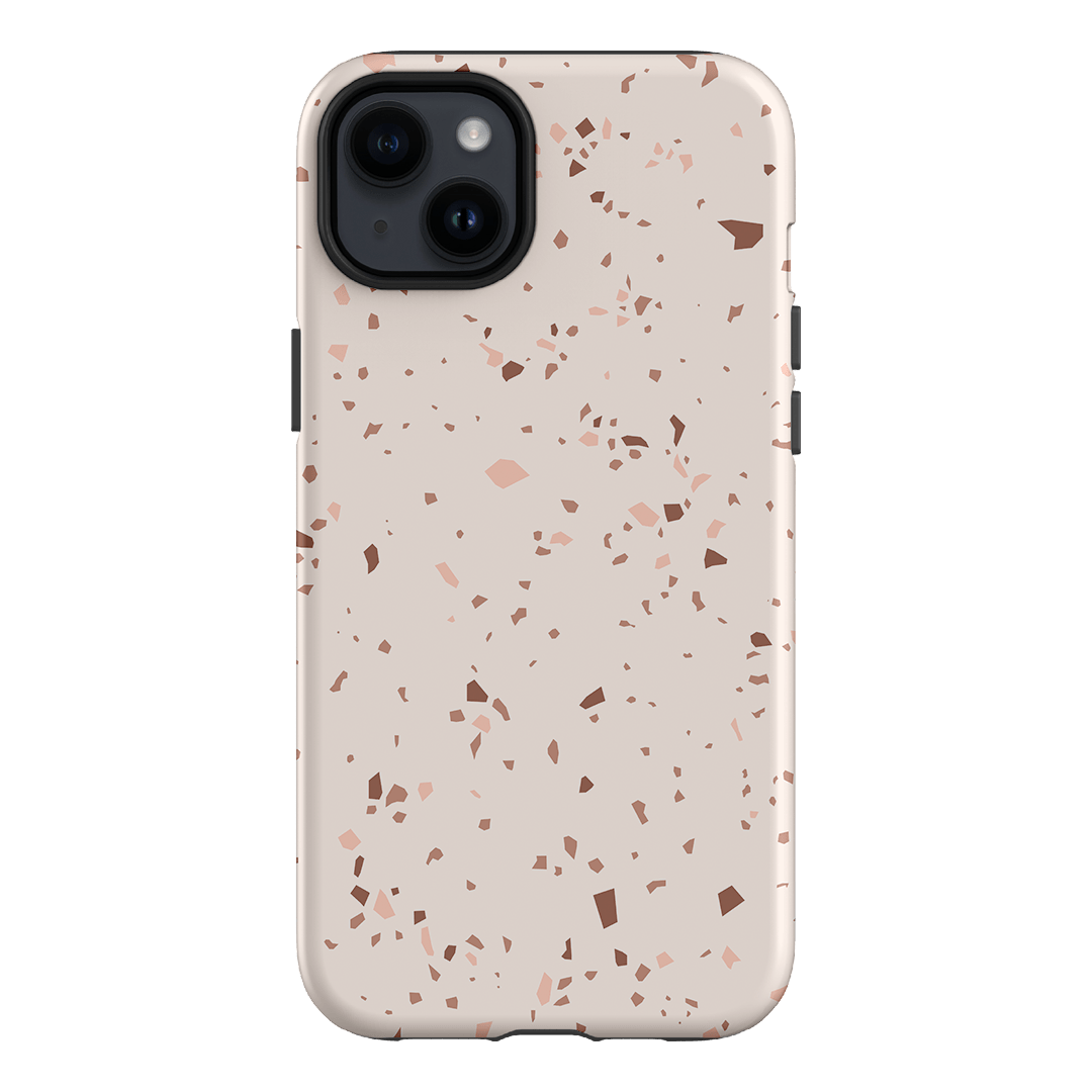 Neutral Terrazzo Printed Phone Cases iPhone 14 Plus / Armoured by The Dairy - The Dairy