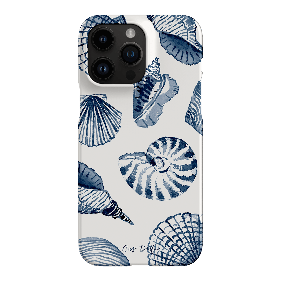 Blue Shells Printed Phone Cases iPhone 14 Pro Max / Snap by Cass Deller - The Dairy