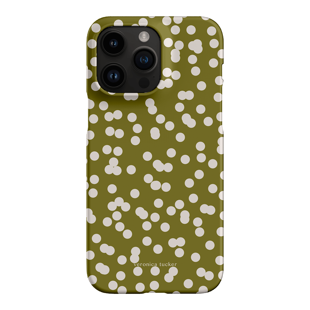 Mini Confetti Chartreuse Printed Phone Cases iPhone 14 Pro Max / Snap by Veronica Tucker - The Dairy