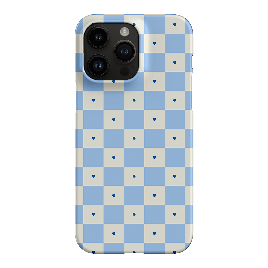 Checkers Blue Matte Phone Cases iPhone 14 Pro Max / Snap by The Dairy - The Dairy