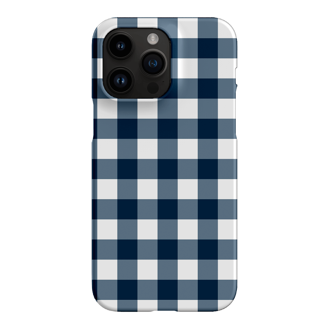 Gingham in Indigo Matte Case Matte Phone Cases iPhone 14 Pro Max / Snap by The Dairy - The Dairy