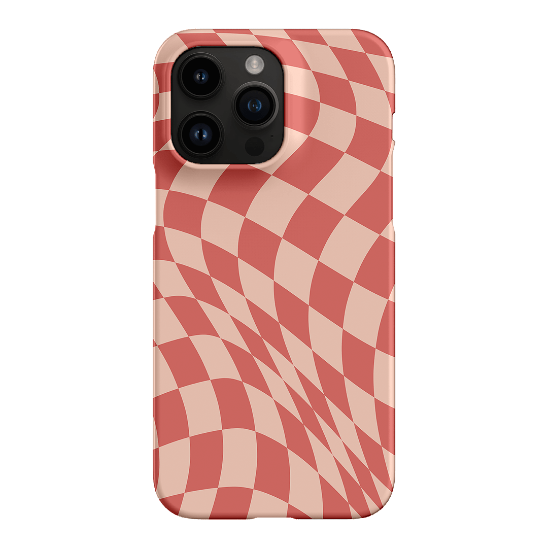 Wavy Check Blush on Blush Matte Case Matte Phone Cases iPhone 14 Pro Max / Snap by The Dairy - The Dairy