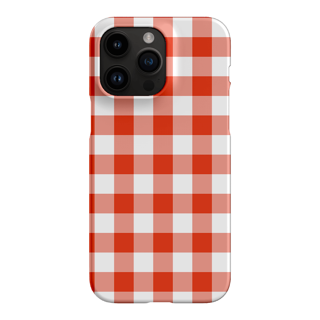 Gingham in Scarlet Matte Case Matte Phone Cases iPhone 14 Pro Max / Snap by The Dairy - The Dairy