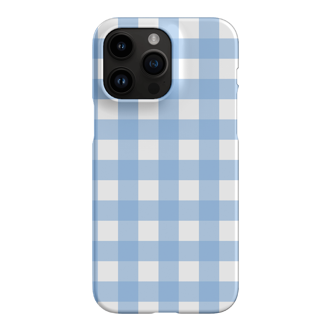Gingham in Sky Matte Case Matte Phone Cases iPhone 14 Pro Max / Snap by The Dairy - The Dairy