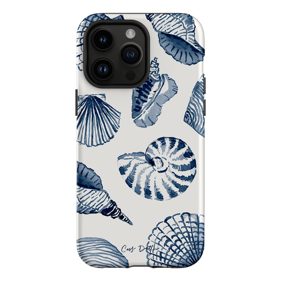 Blue Shells Printed Phone Cases iPhone 14 Pro Max / Armoured by Cass Deller - The Dairy
