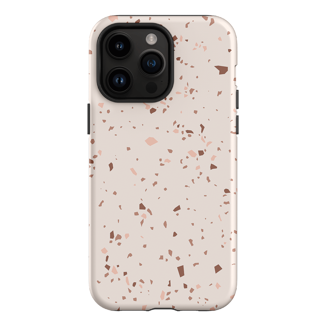 Neutral Terrazzo Printed Phone Cases iPhone 14 Pro Max / Armoured by The Dairy - The Dairy