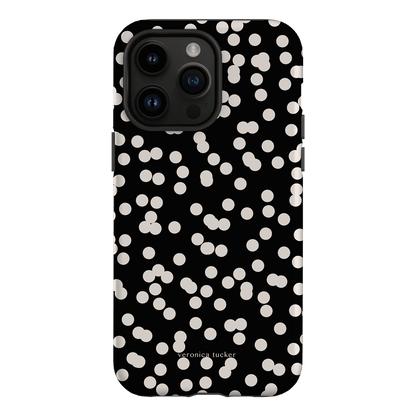 Mini Confetti Noir Printed Phone Cases iPhone 14 Pro Max / Armoured by Veronica Tucker - The Dairy