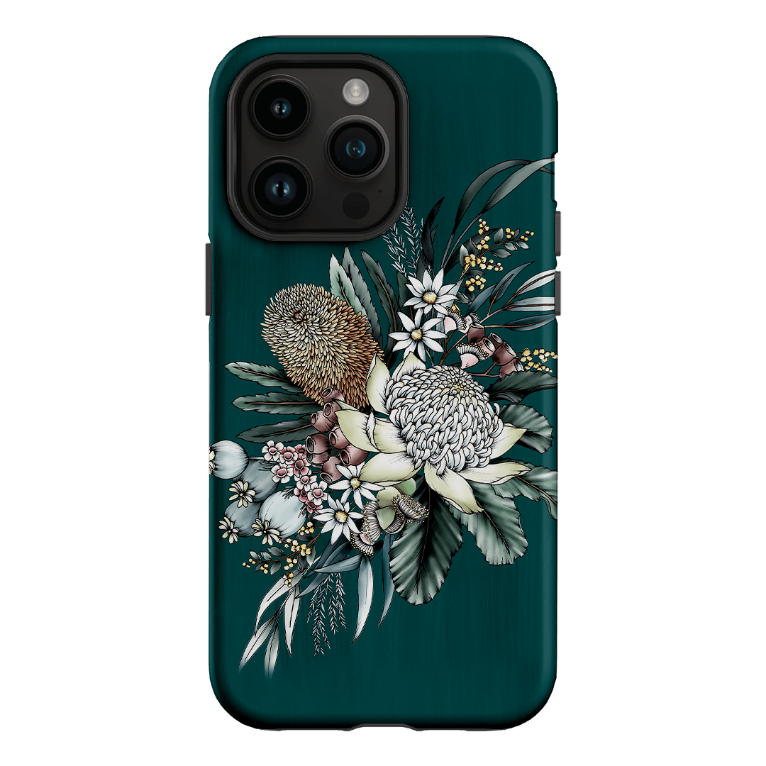 Teal Native Printed Phone Cases iPhone 14 Pro Max / Armoured by Typoflora - The Dairy