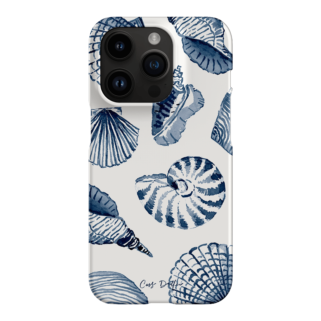 Blue Shells Printed Phone Cases iPhone 14 Pro / Snap by Cass Deller - The Dairy