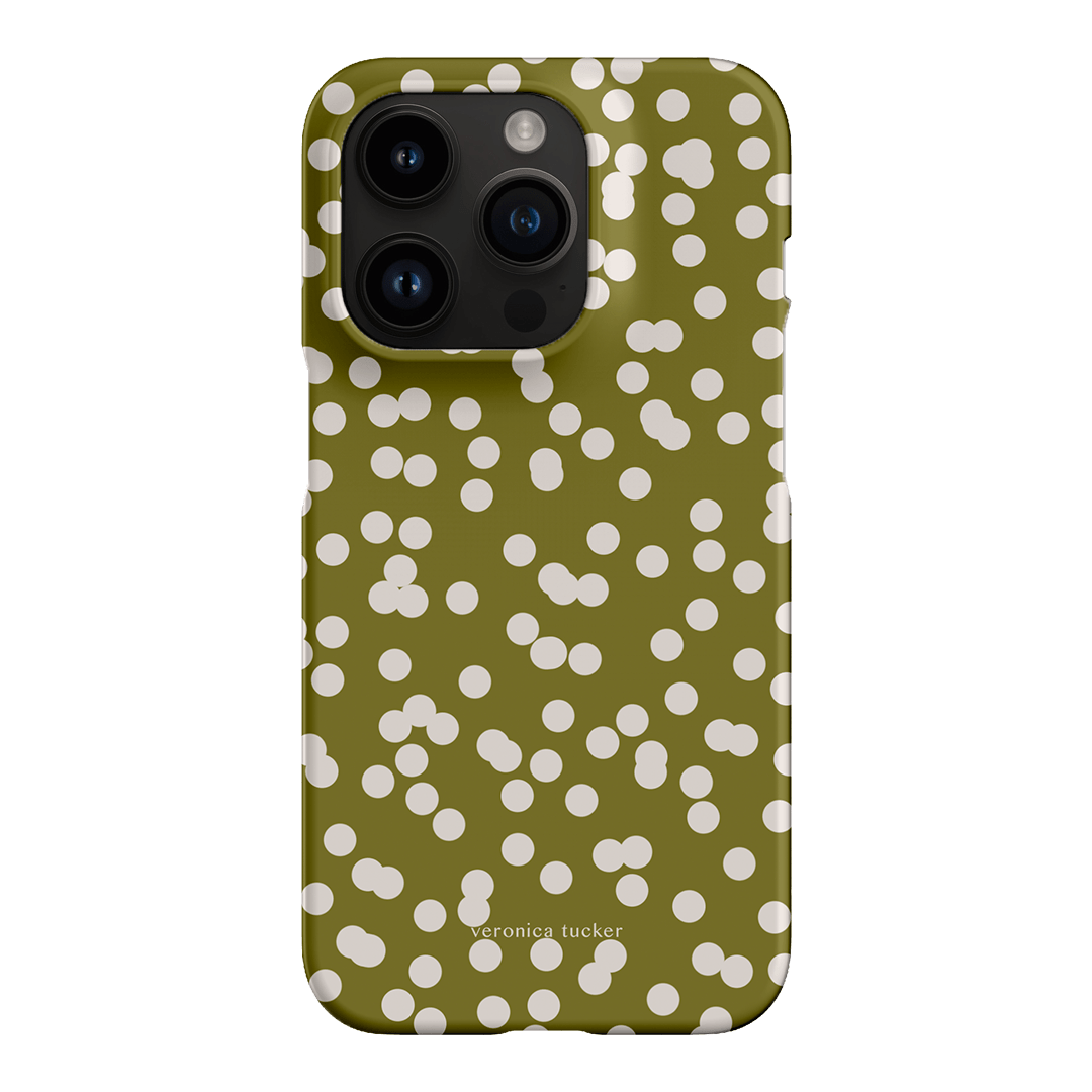 Mini Confetti Chartreuse Printed Phone Cases iPhone 14 Pro / Snap by Veronica Tucker - The Dairy
