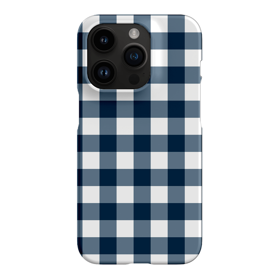 Gingham in Indigo Matte Case Matte Phone Cases iPhone 14 Pro / Snap by The Dairy - The Dairy