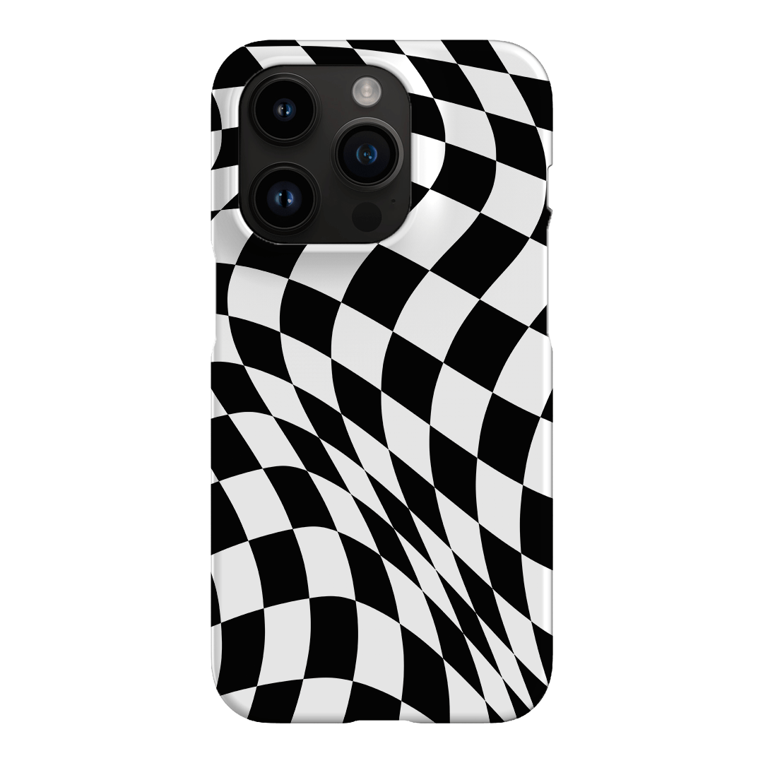 Wavy Check Noir Matte Case Matte Phone Cases iPhone 14 Pro / Snap by The Dairy - The Dairy