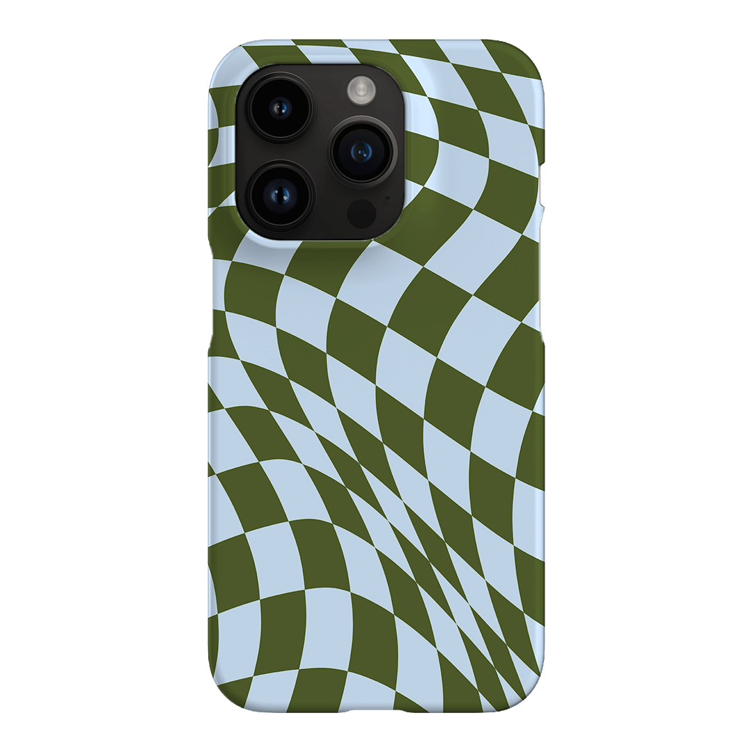 Wavy Check Forest on Sky Matte Case Matte Phone Cases iPhone 14 Pro / Snap by The Dairy - The Dairy