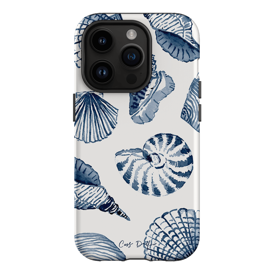 Blue Shells Printed Phone Cases iPhone 14 Pro / Armoured by Cass Deller - The Dairy