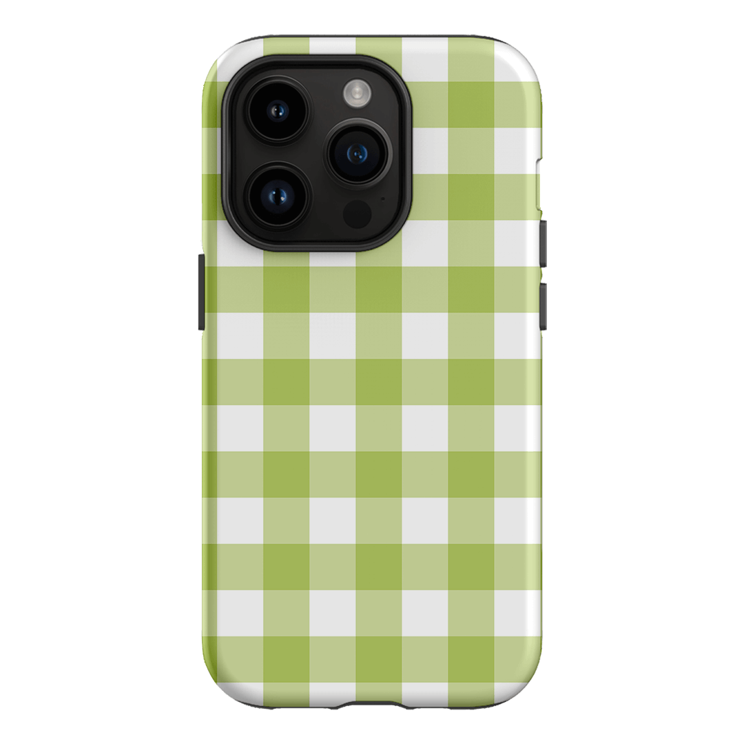 Gingham in Citrus Matte Case Matte Phone Cases iPhone 14 Pro / Armoured by The Dairy - The Dairy