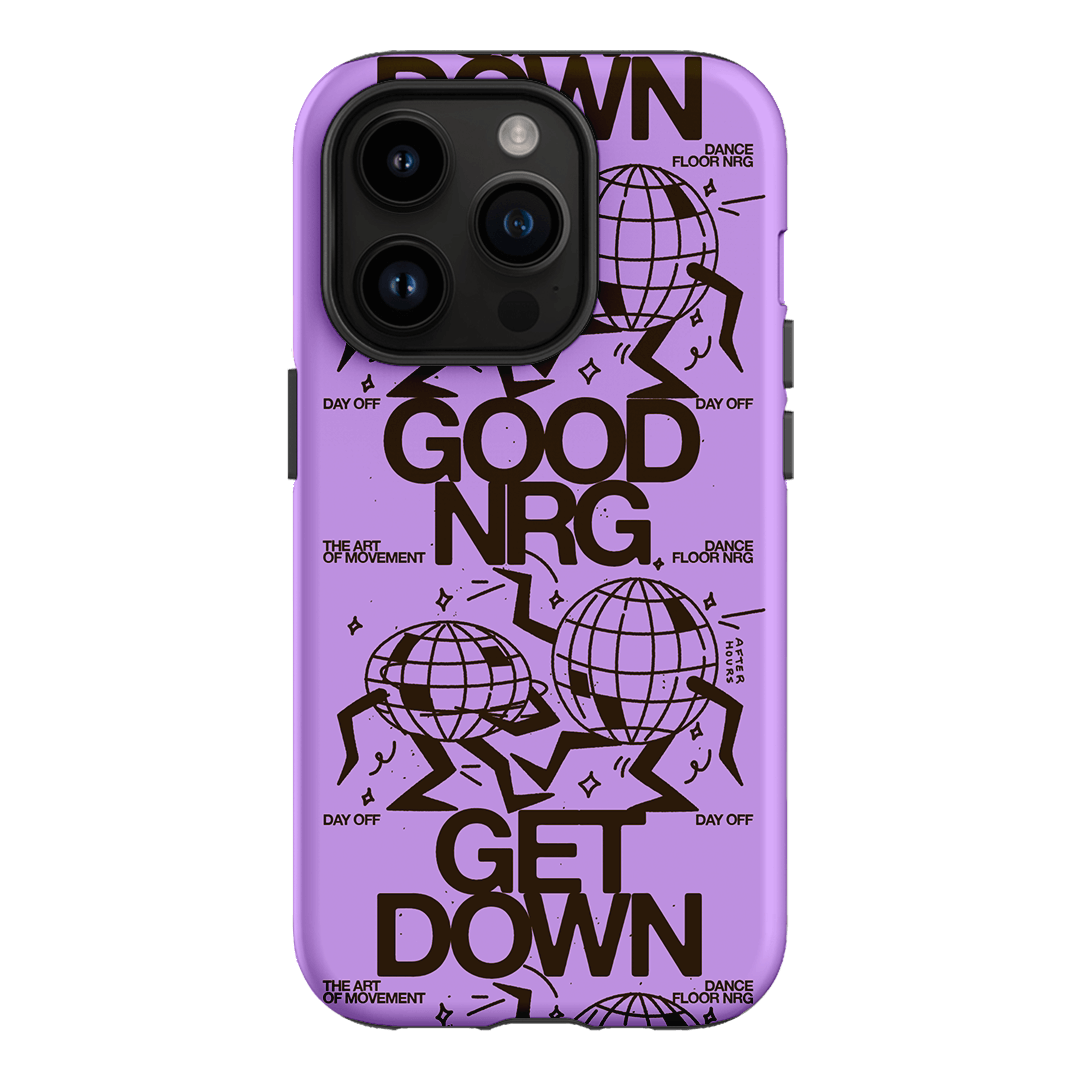 Good Energy in Purple Printed Phone Cases iPhone 14 Pro / Armoured by After Hours - The Dairy