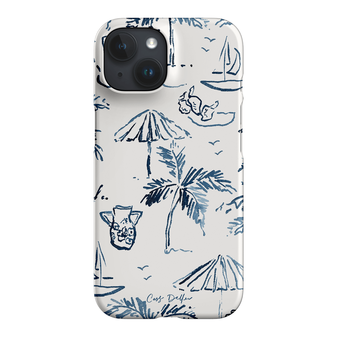 Balmy Blue Printed Phone Cases iPhone 15 / Snap by Cass Deller - The Dairy